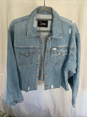 Detre Light Blue Distressed Denim Jacket